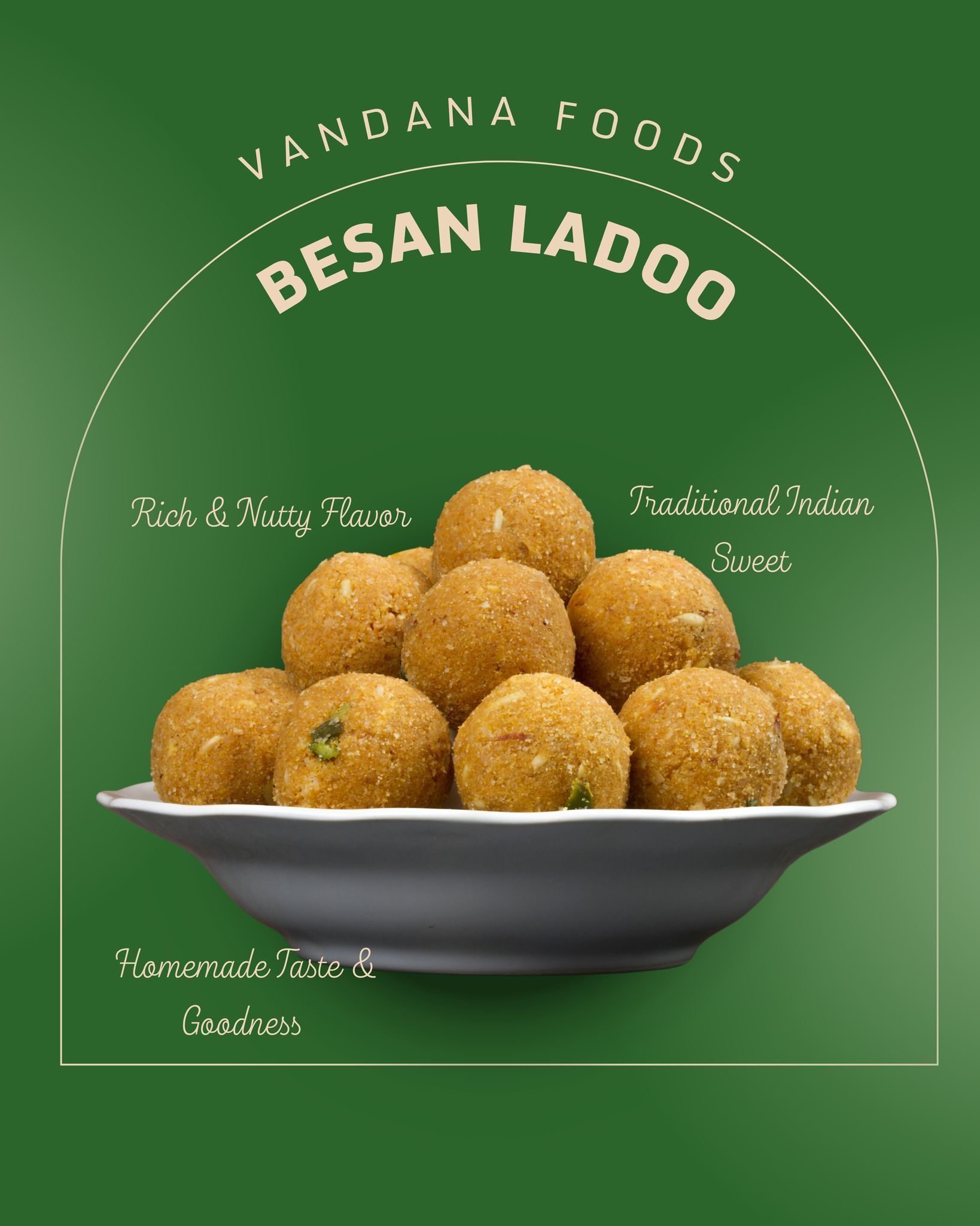 Besan Ladoo 250 g Each [13X5X18cm]