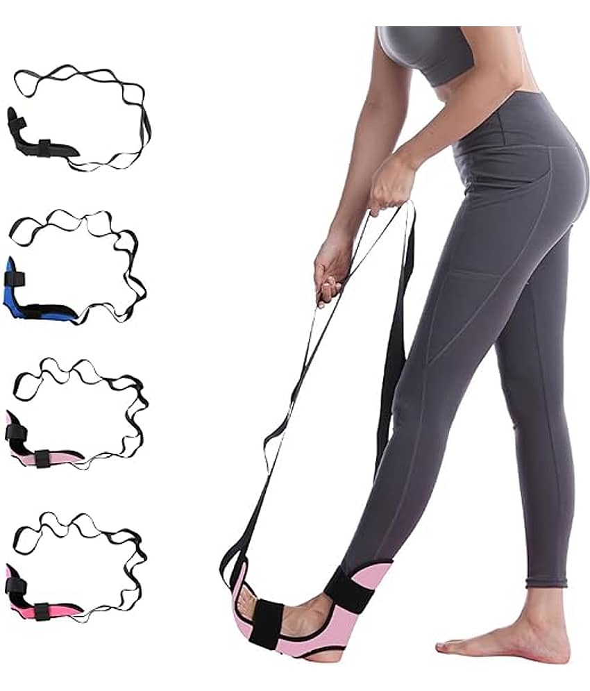 Ankle Stretcher, Foot Stretcher Calf Yoga Ligament Stretching Strap Ankle Leg Support for Plantar Dancers Fasciitis Drop Pain Relief Yoga Belt Equipment Band Stretch Black Pack of 1