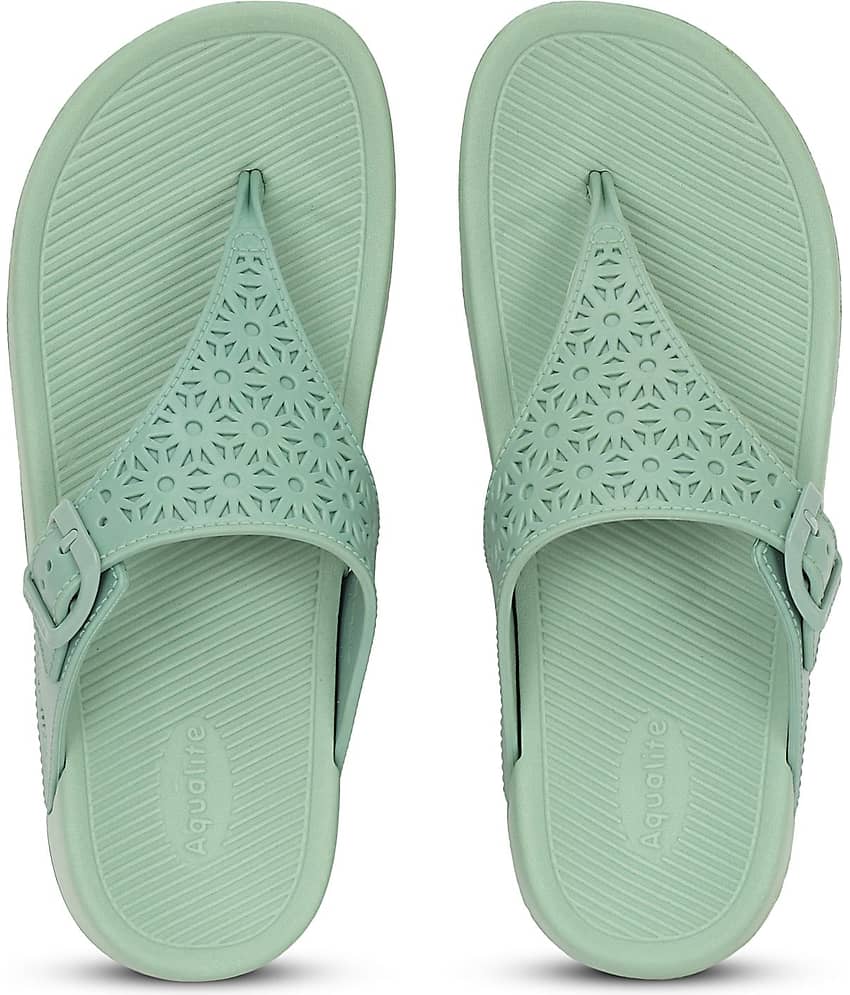 Aqualite Green Women's Floater Sandals