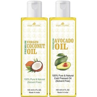 PARK DANIEL Premium Avocado oil and Virgin Coconut oil combo pack of 2 bottles of 100 ml(200 ml) (200 ml)