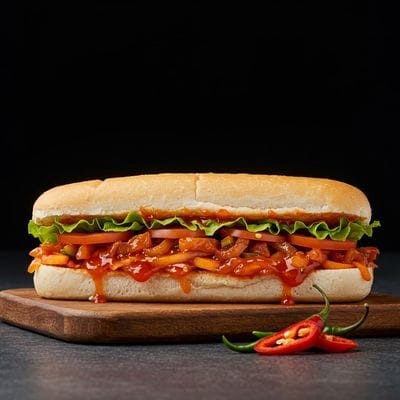 Veg Schezwan Sandwich (Jumbo)