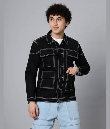 ARBIA FUNKI Denim Men's Denim Jacket - Black ( Pack of 1 )