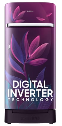 Samsung 215 L, 5 Star, Digital Inverter, Direct-Cool Single Door Refrigerator (RR23D2H259R/HL, Red, Paradise Bloom Purple, Base Stand Drawer) Samsung 215 L, 5 Star, Digital Inverter, Direct-Cool Single Door Refrigerator (RR23D2H259R/HL, Red, Paradise Blo