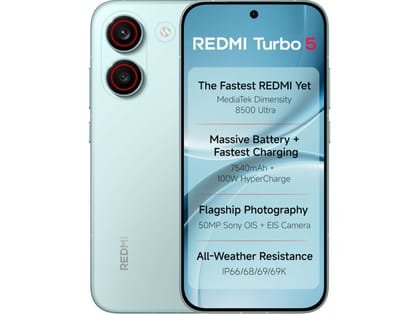 Redmi Turbo 5 5G Smartphone, 12GB RAM, 256GB Storage - Nitro Blue
