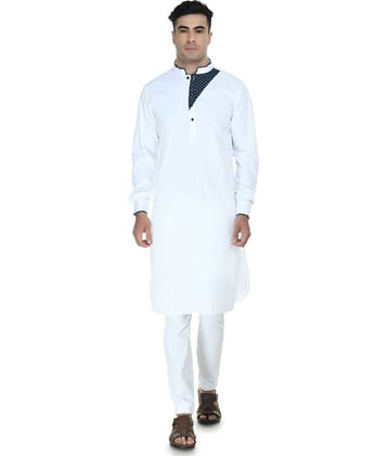 DESIGN TREND White Cotton Kurta Single