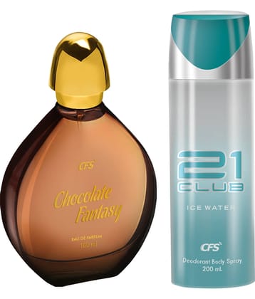 CFS Chocolate Fantasy EDP Long Lasting Perfume&Ice Water Deodorant Body Spray