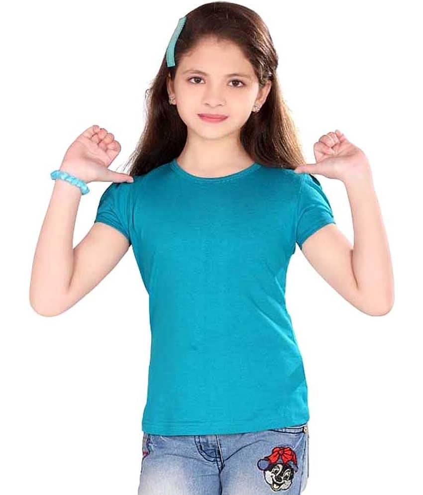 Sini Mini Girls 100% Cotton Tops ( Blue )