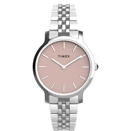 Timex Women 34 mm Size Pink Dial Analog Watch -TW2V77400-Pink