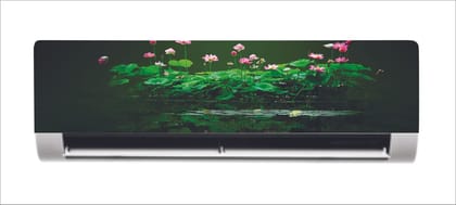 DreamKraft Beautiful Green Leaves AC Sticker (Multicolor PVC Vinyl, 30cm X 91cm)