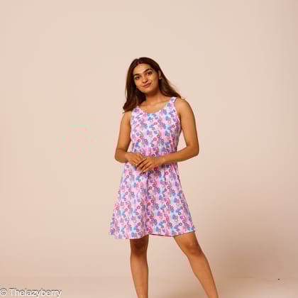 Pink and blue nighty-Small - Medium single size