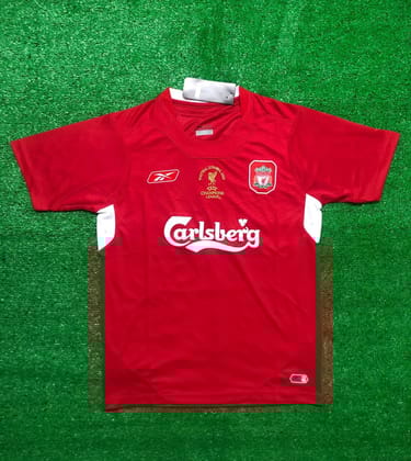 Liverpool 2005 GERRARD 8 Champions League Final Home Retro Jersey-S