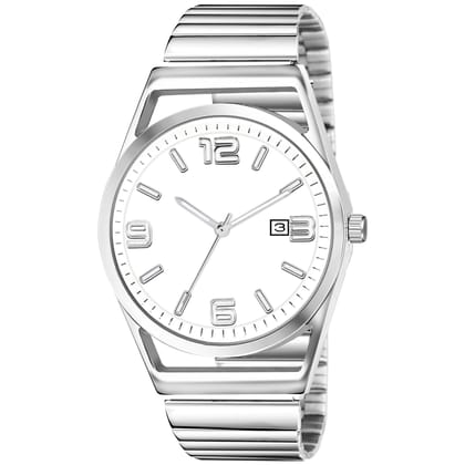 White Dial Date Function Analog Watch for Men LR157 White Dial Date Function Analog Watch for Men LR157