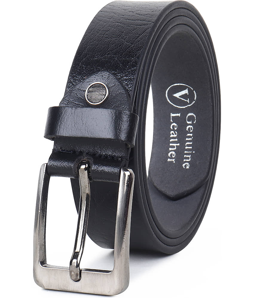 SUNSHOPPING - Black 100% Leather Men's Formal Belt ( Pack of 1 )