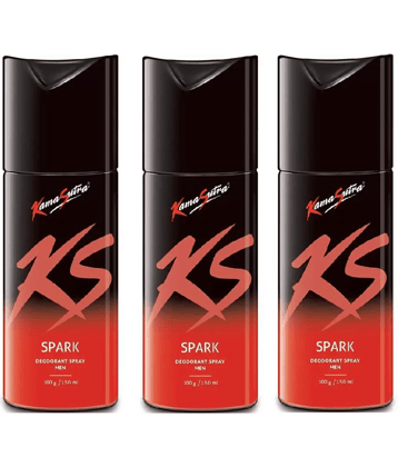 KS SPARK DEODORANTS (150ML EACH, PACK OF 3)
