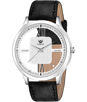 Lorenz Black Leather Analog Men's Watch