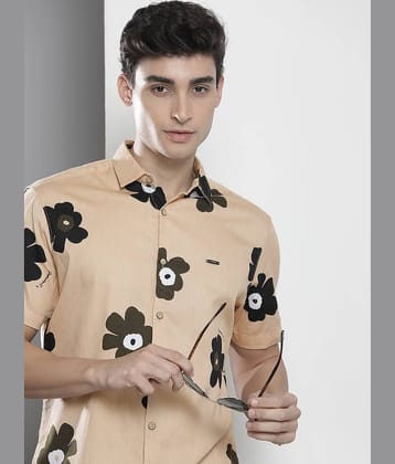 The Indian Garage Co Men Beige Printed Casual Shirt