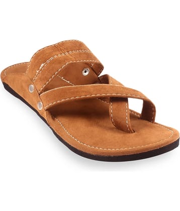 Anjaneya Creations Tan Men's Kolhapuris