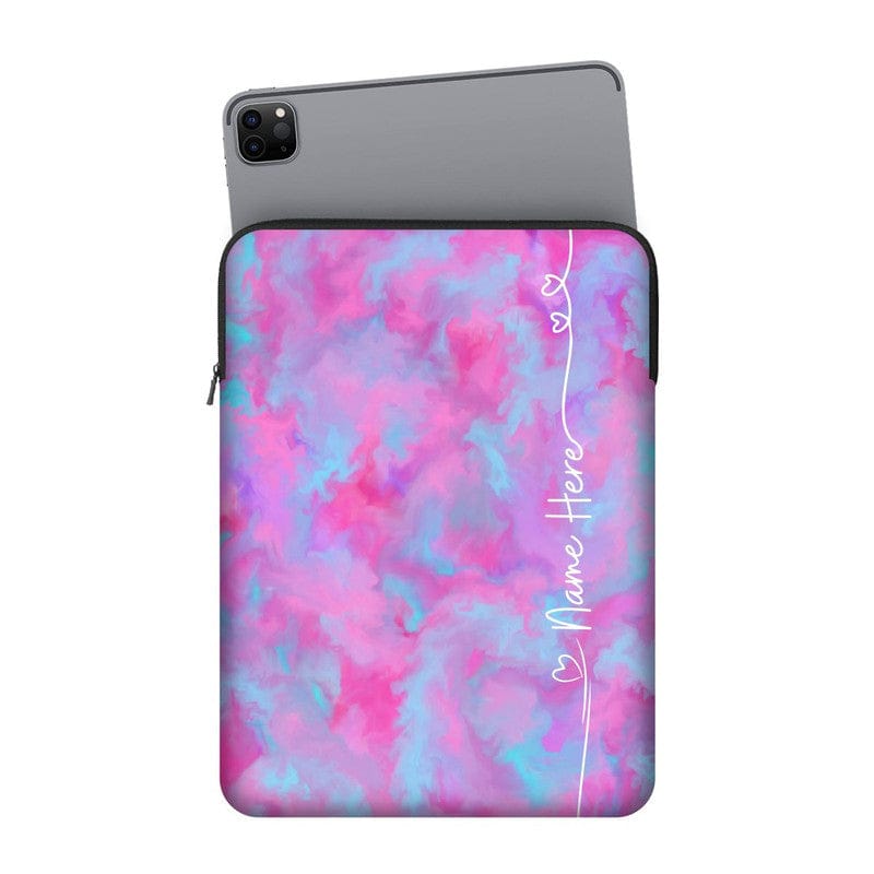 Pink Paint Custom Name Ipad Sleeve