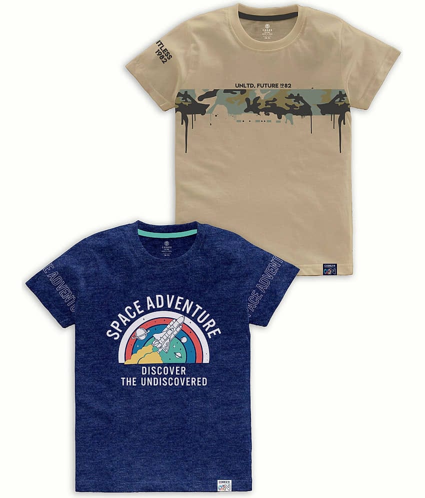 CODEZ Pack of 1 Boys Cotton Blend Polo T-Shirt ( Multi Color )