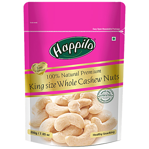 Happilo Premium King Size Whole Cashews, 200 g