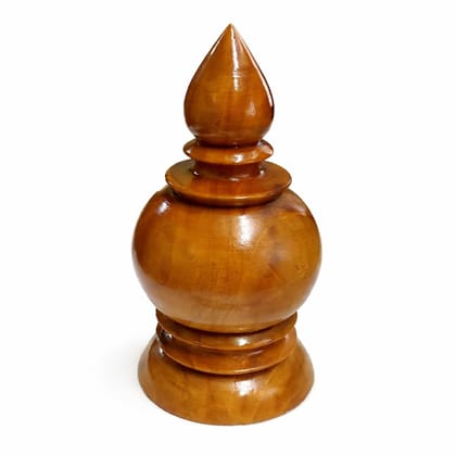 Teak Wooden Kalash for Mandir (Polished) � 6 Inch Height � 3 Inch Width � Handcrafted Kalash Top for Pooja Mandir � Decorative Wooden Kalash � Traditional Kalasam for Home D�cor Teak Wooden Kalash for Mandir (Polished) � 6 Inch Height � 3 Inch Width � Handcrafted Kalash Top for Pooja Mandir � Decorative Wooden Kalash � Traditional Kalasam for Home D�cor