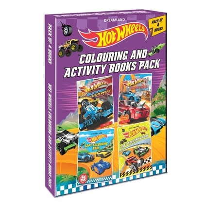 Hot Wheels Colouring and Activity Books Pack ( A Pack of 4 Books) [Paperback] Dreamland Publications
