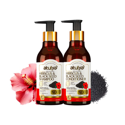 Atulya Hibiscus & Black Seed Shampoo & Conditioner Combo - 300ml Each