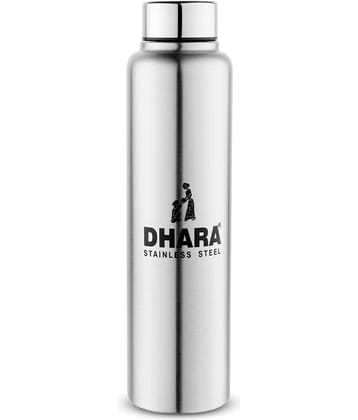 Dhara Stainless Steel Silver Fridge Water Bottle 1000 mL ( Set of 1 )