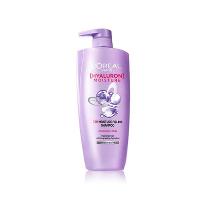 L Oral Paris Moisture Filling Shampoo, With Hyaluronic Acid, For Dry & Dehydrated Hair, Adds Shine & Bounce, Hyaluron Moisture 72H, 650Ml. L Oral Paris Moisture Filling Shampoo, With Hyaluronic Acid, For Dry & Dehydrated Hair, Adds Shine & Bounce, Hyalur