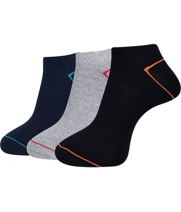 Dollar Cotton Blend Men's Striped Navy Blue Ankle Length Socks ( Pack of 3 )