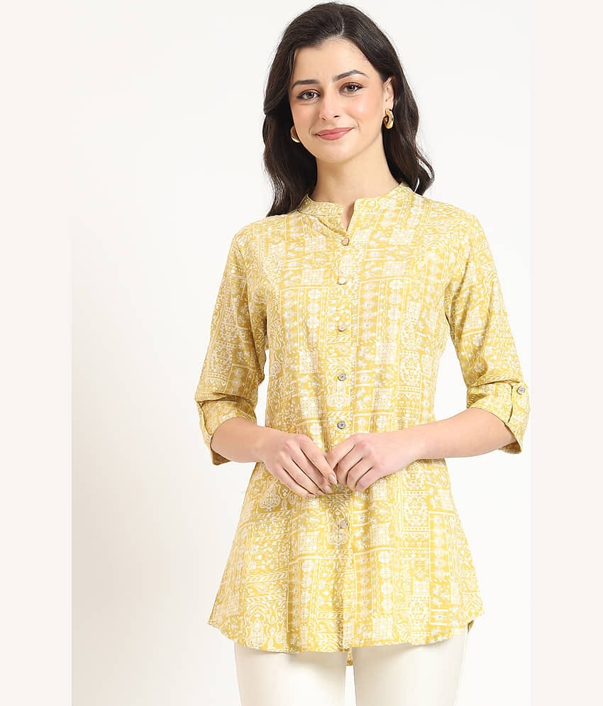 Divena Women's Cotton Tunic ( Yellow )