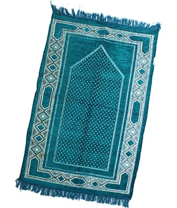 ADIRNY Blue Single Cotton Prayer Mat ( 110 X 70 cm )