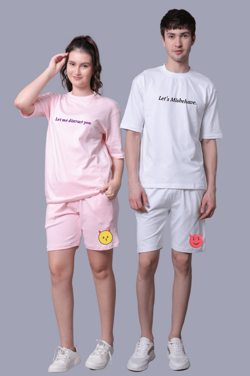 Let Me Distract You Printed Couple Co-Ord Sets (Pack of 2)