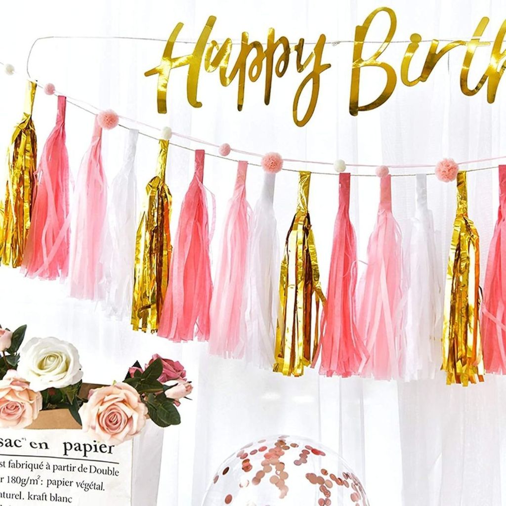 Multicolor Tassel Garland - Available in Assorted Colors for Outdoor and Indoor Birthday Decorations / Sporting Event / Carnival - 20 PC Set - Party and Festive Needs | Buy online on ZillyBuy