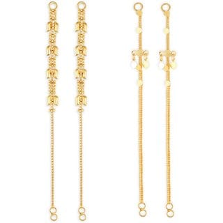 1gram gold Plated Kanchain Ear chain earcuff Ear to Ear Combo for Women & Girls 1gram gold Plated Kanchain Ear chain earcuff Ear to Ear Combo for Women & Girls