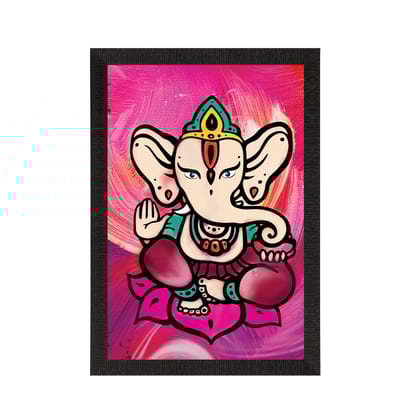 Lord Ganesha Satin Matt Texture UV Art Painting