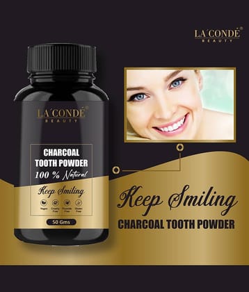 Laconde Beauty Teeth Whitening Charcoal Tooth Powder- - To Remove Stains and darkness of teeths Toothpaste 50 gm