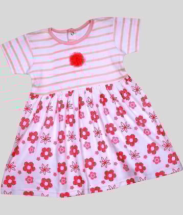 Me N My CLOSET Pack of 1 Baby Girls Cotton Frock ( Multi )