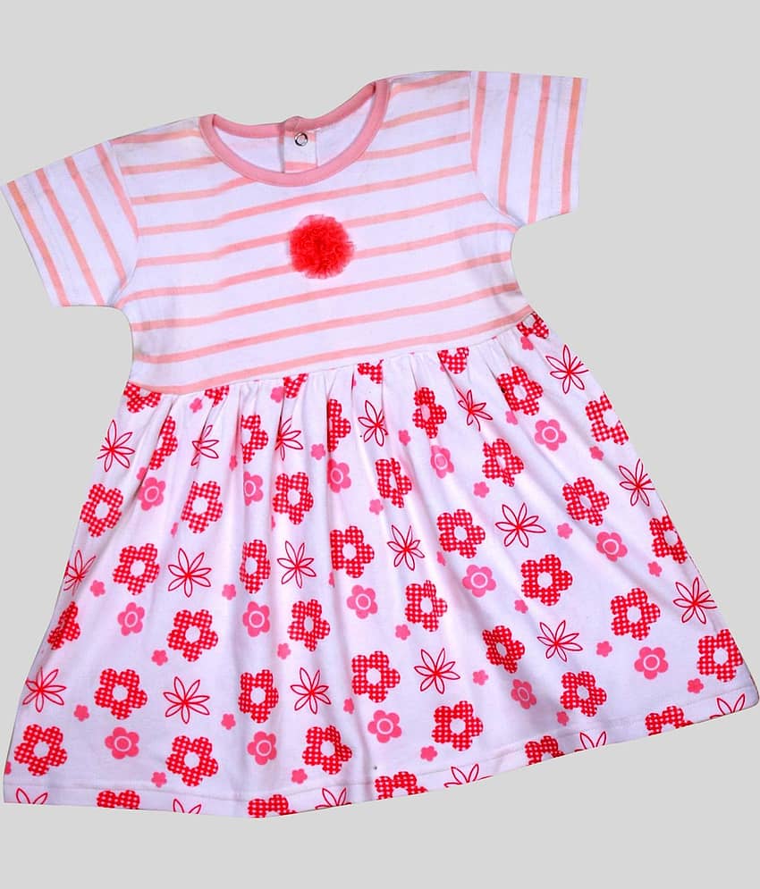Me N My CLOSET Pack of 1 Baby Girls Cotton Frock ( Multi )