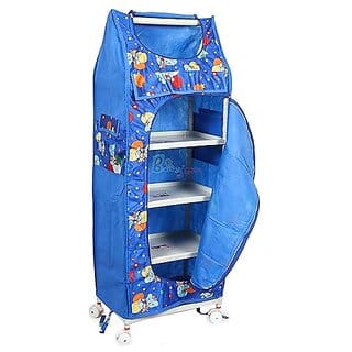 Hanging Almirah  Folding Baby Almirah  4 Compartments Storage Almirah  Hanging Wall Almirah  Wardrobe Organizer for