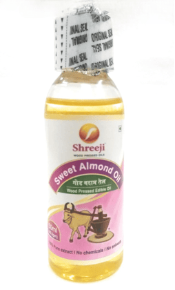Shreeji Oils Sweet Almond Virgin Cold Pressed Edible Oil, 50 ml