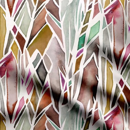 Ice Branches Print Fabric-Cotton