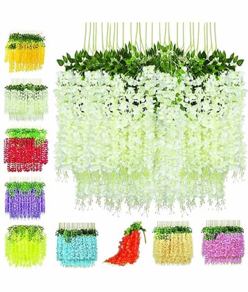 RealPBR - White Wild Artificial Flower ( Pack of 6 )