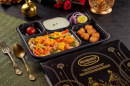 Subz-E-Biryani Thali With Kebabs