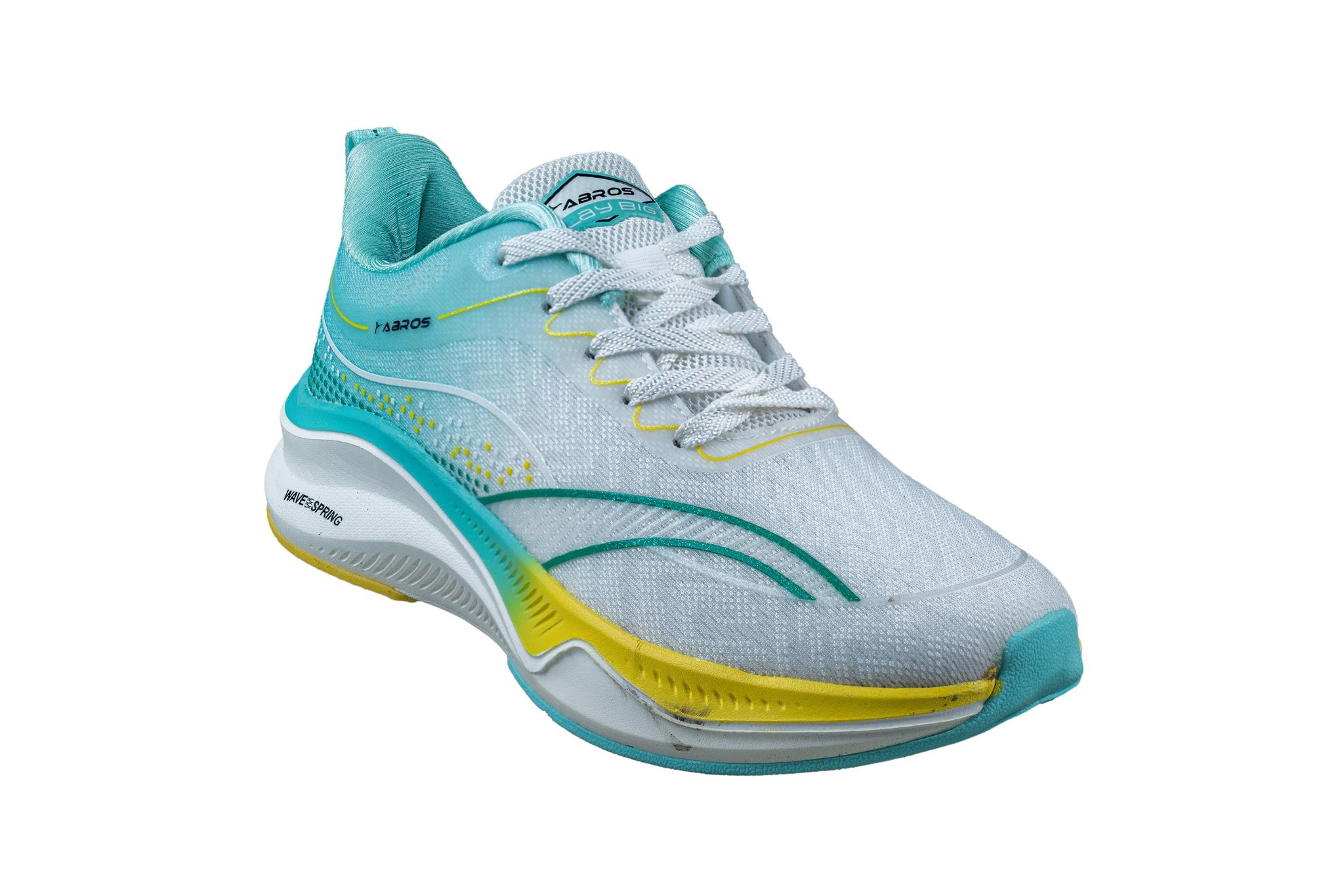 Abros Gents Off White / Mint Sports Shoe-Off White/Mint / 6