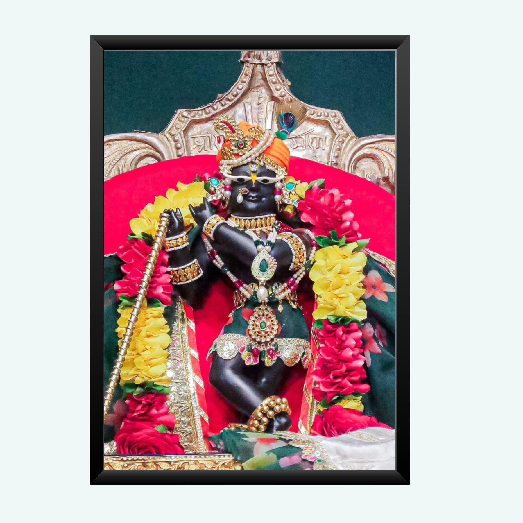 NOKKES Radha Raman ji Vrindavan Radha Raman Thakur Ji Photo Frames Religious Photo frame 5X7 Inch Photo Frame_QWW67