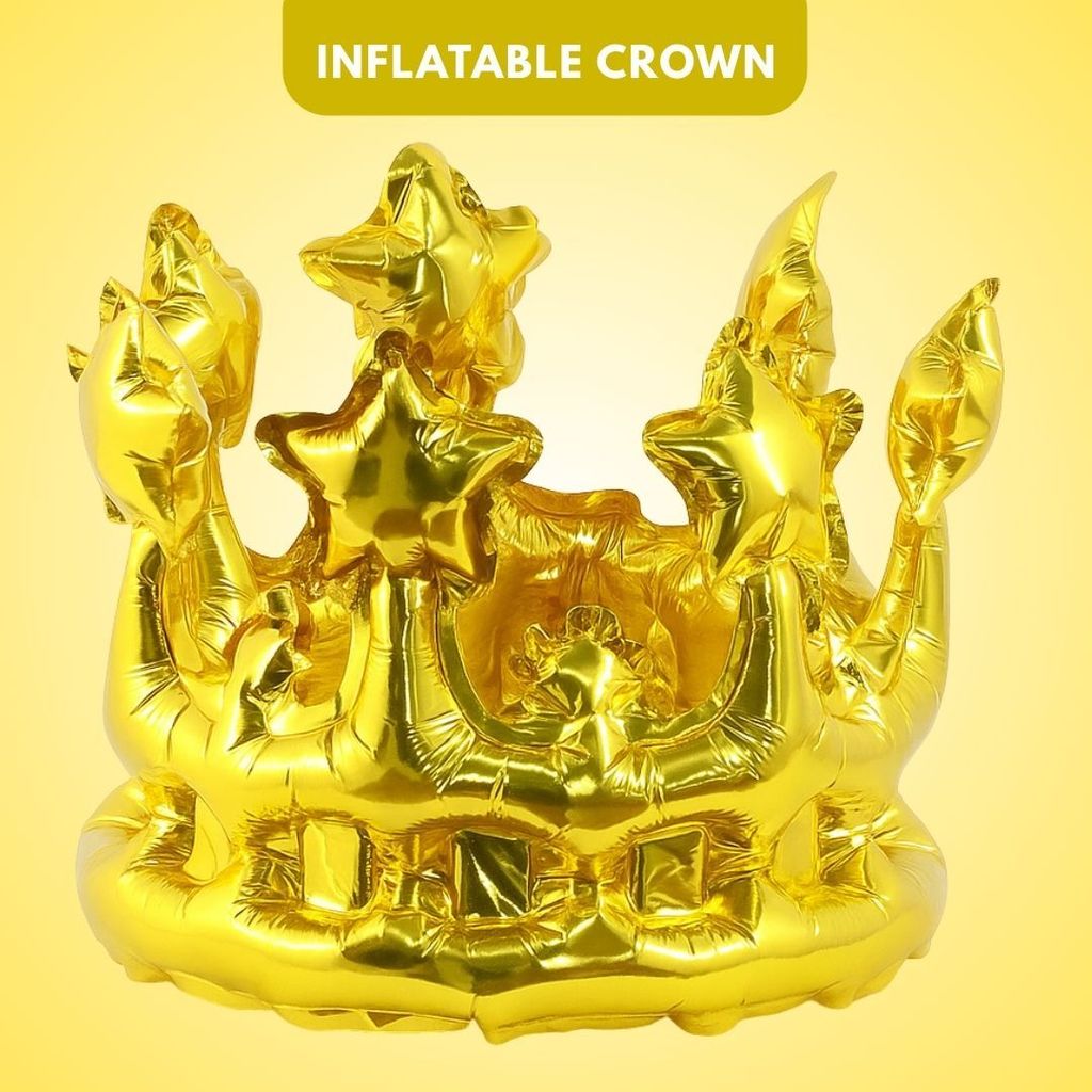 Inflatable Crown Shape Gold Balloon - Party and Festive Needs | Buy online on ZillyBuy