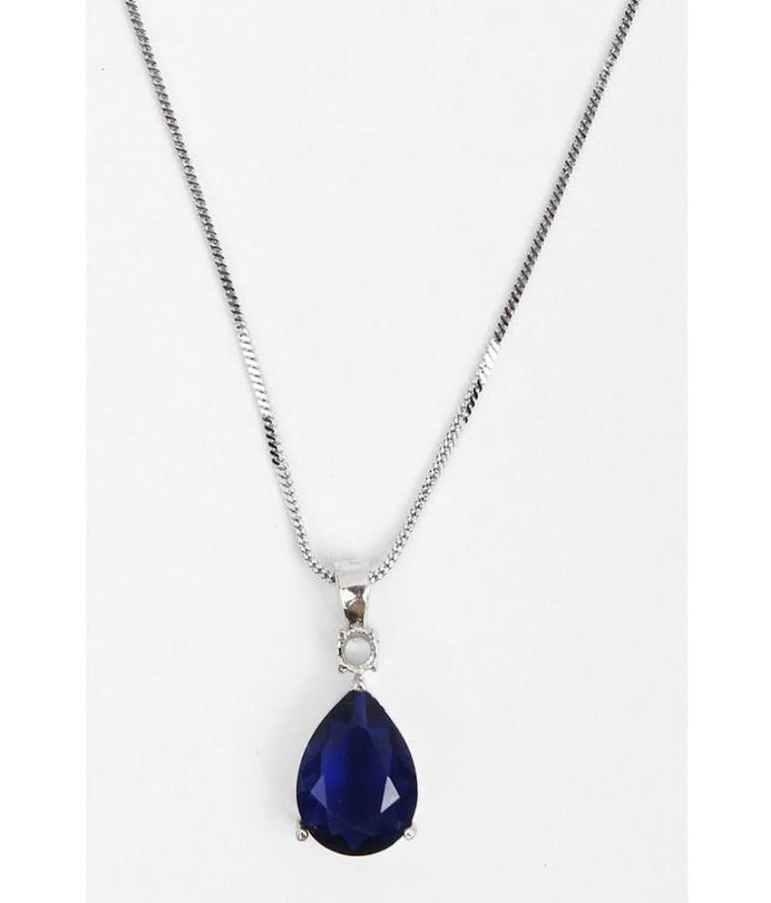 PUJVI - Blue Pendant ( Pack of 1 ) - Blue