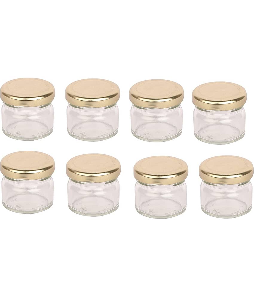 Somil - Storage Container Glass Transparent Tea/Coffee/Sugar Container ( Set of 8 )