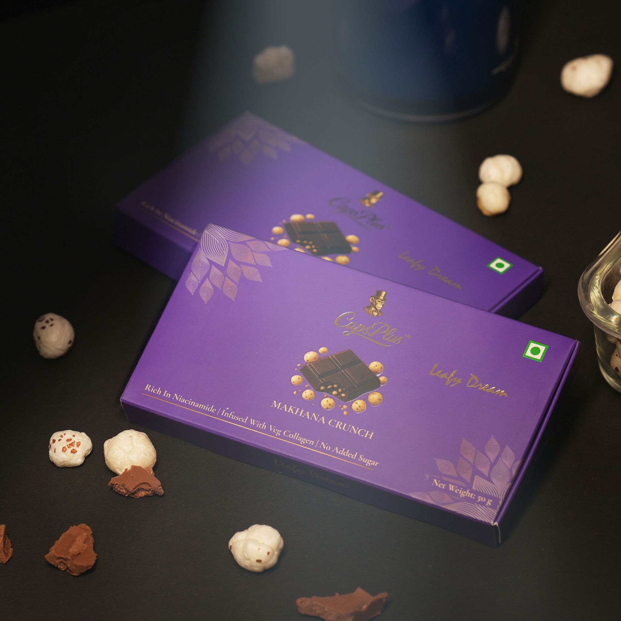 Caps Plus: Makhana Crunch (Milk Chocolate)